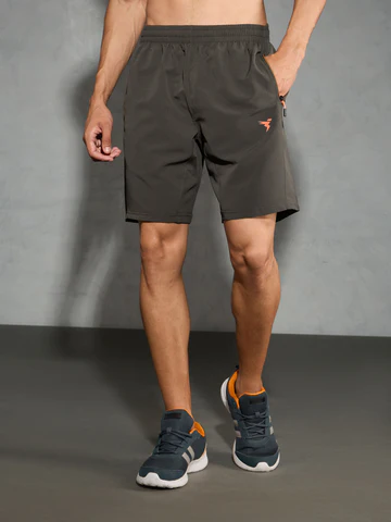 Men Solid Slim Fit Shorts with TECHNOLITE