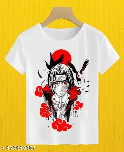 Itachi Uchiha Naruto Manga Cartoon Anime Series Boys Kids T Shirt Round Neck White Colour T Shirt